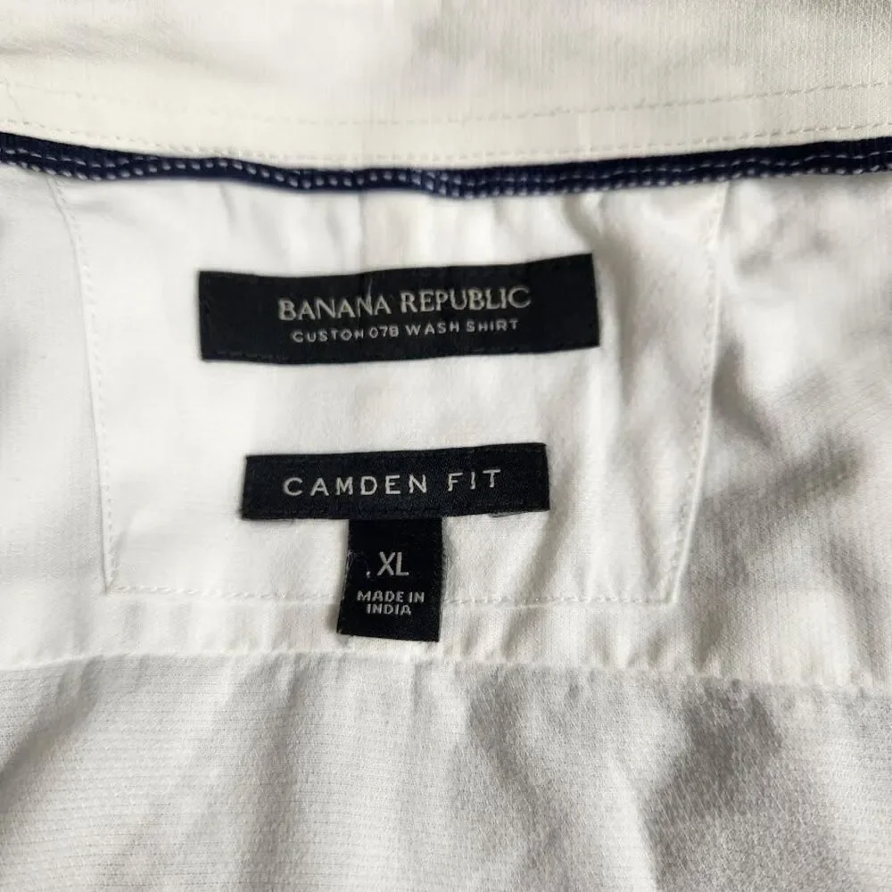 Banana Republic Men's White Dress Shirt Size XL Classic Preppy Regency